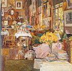 childe hassam The Room of Flowers painting